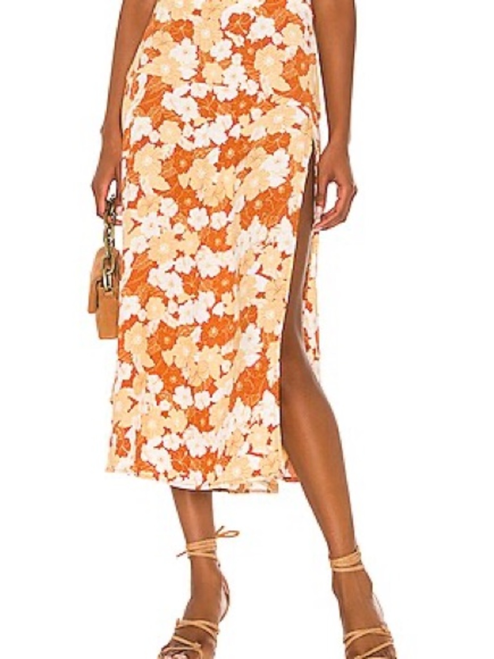 Amuse Society Rust Alexander Woven Maxi Skirt